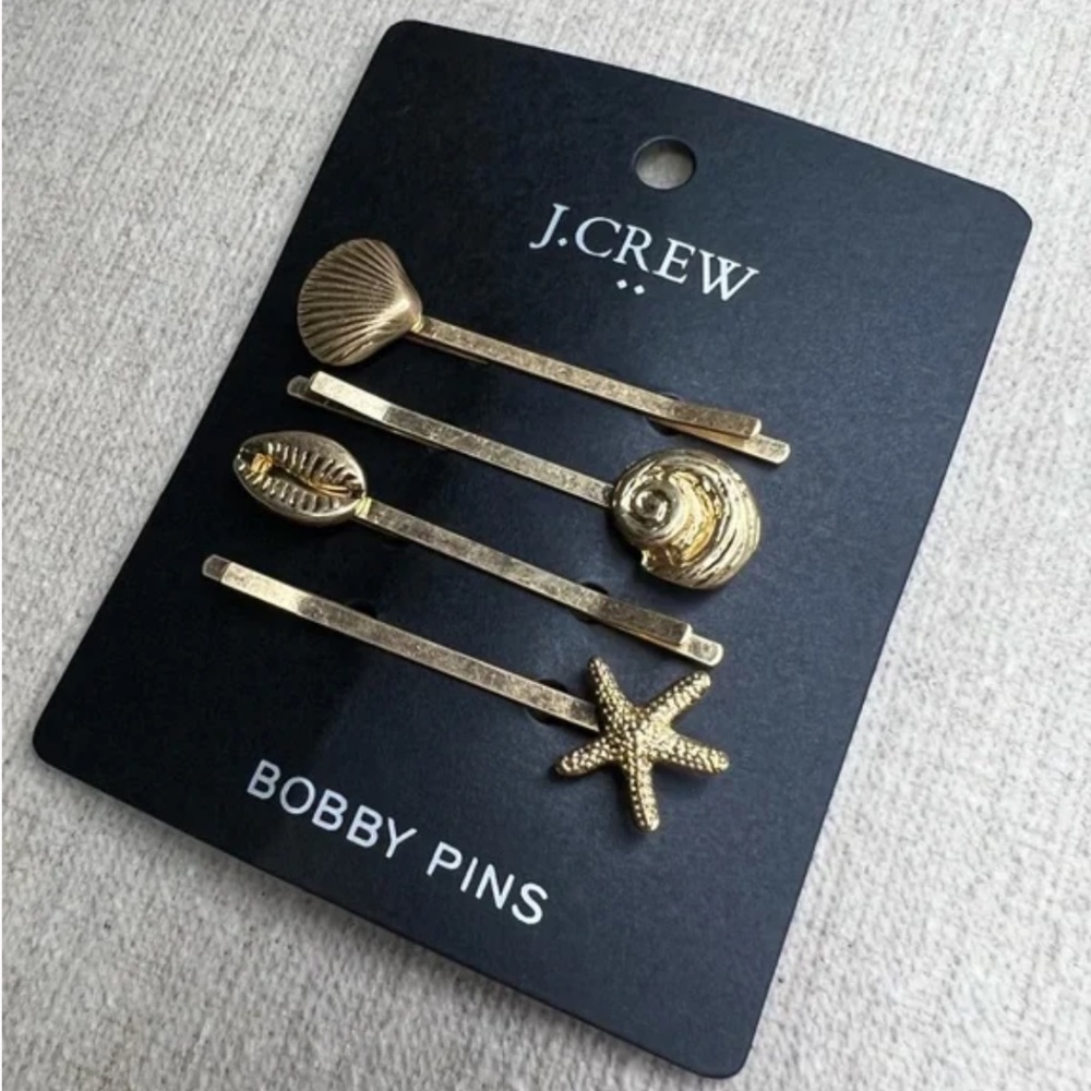 ❤️ J. CREW ❤️ Seashell Bobby Pins Set - Picture 2 of 7